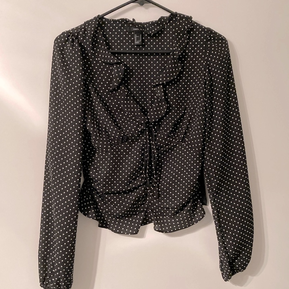 F21 Polka Dot Blouse